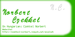 norbert czekkel business card